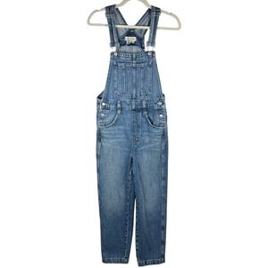 Madewell Straight-Leg Jean Overalls XXS Hickory Wash Faded Denim Cropped Length